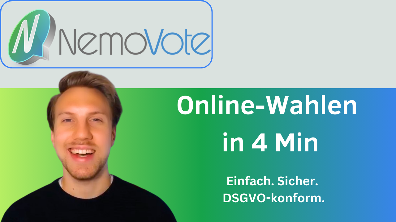 DSGVO Konforme Online & Hybrid Wahlen mit NemoVote Live Tutorial 